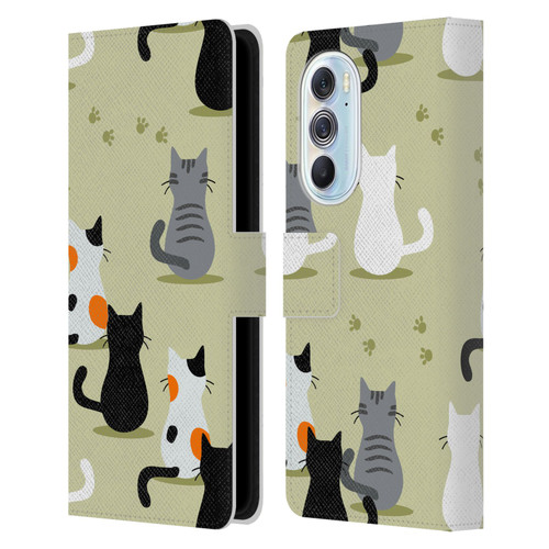 Haroulita Cats And Dogs Cats Leather Book Wallet Case Cover For Motorola Edge X30