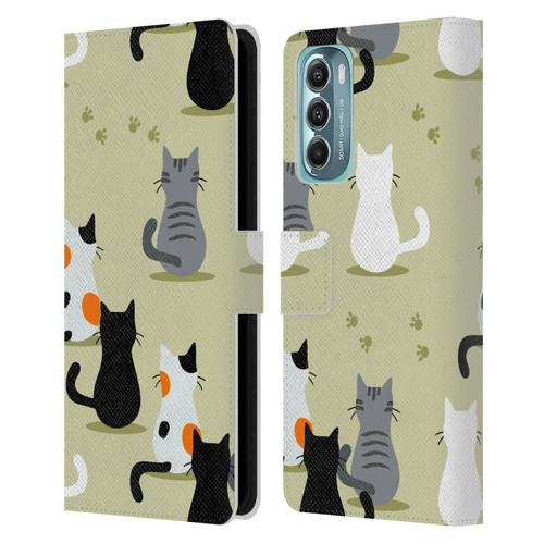Haroulita Cats And Dogs Cats Leather Book Wallet Case Cover For Motorola Moto G Stylus 5G (2022)