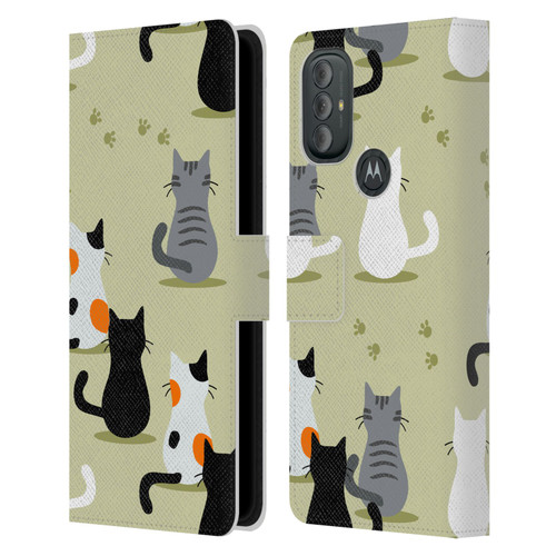 Haroulita Cats And Dogs Cats Leather Book Wallet Case Cover For Motorola Moto G10 / Moto G20 / Moto G30