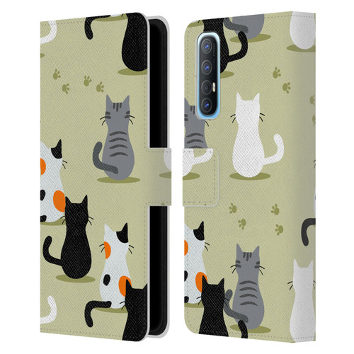 Haroulita Cats And Dogs Cats Leather Book Wallet Case Cover For OPPO Find X2 Neo 5G