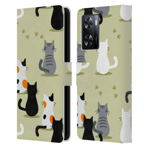 Haroulita Cats And Dogs Cats Leather Book Wallet Case Cover For OPPO A57s
