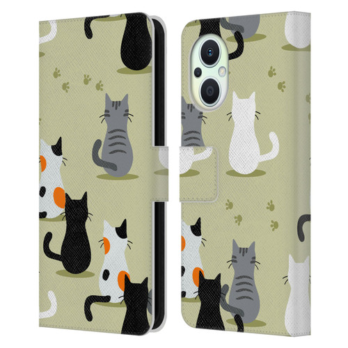 Haroulita Cats And Dogs Cats Leather Book Wallet Case Cover For OPPO Reno8 Lite