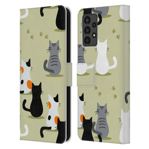 Haroulita Cats And Dogs Cats Leather Book Wallet Case Cover For Samsung Galaxy A13 (2022)