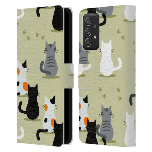 Haroulita Cats And Dogs Cats Leather Book Wallet Case Cover For Samsung Galaxy A52 / A52s / 5G (2021)