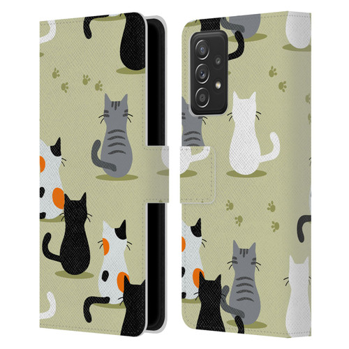 Haroulita Cats And Dogs Cats Leather Book Wallet Case Cover For Samsung Galaxy A53 5G (2022)