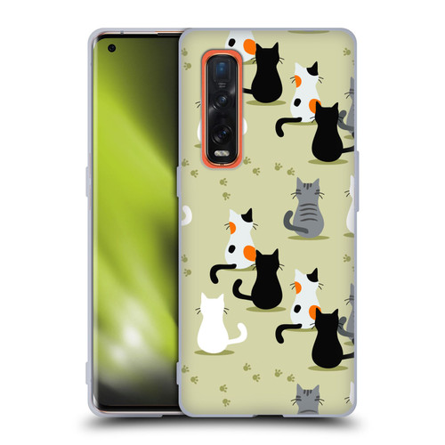 Haroulita Cats And Dogs Cats Soft Gel Case for OPPO Find X2 Pro 5G