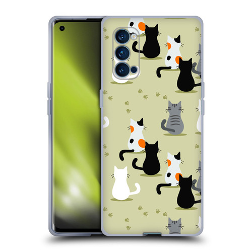 Haroulita Cats And Dogs Cats Soft Gel Case for OPPO Reno 4 Pro 5G