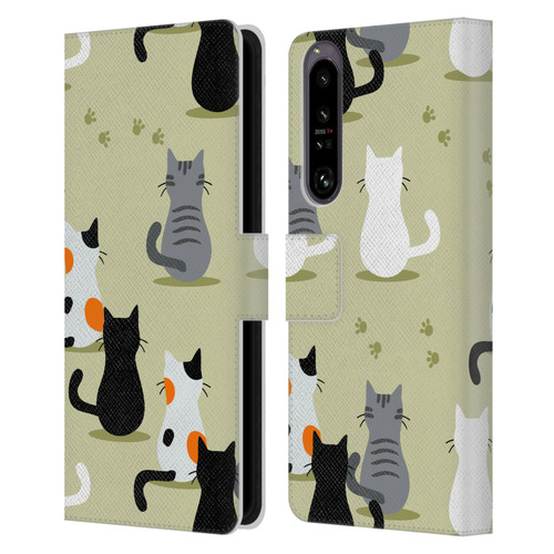 Haroulita Cats And Dogs Cats Leather Book Wallet Case Cover For Sony Xperia 1 IV