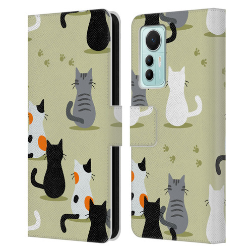 Haroulita Cats And Dogs Cats Leather Book Wallet Case Cover For Xiaomi 12 Lite