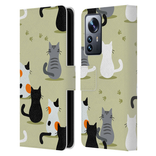 Haroulita Cats And Dogs Cats Leather Book Wallet Case Cover For Xiaomi 12 Pro