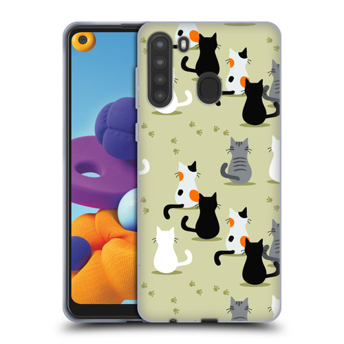 Haroulita Cats And Dogs Cats Soft Gel Case for Samsung Galaxy A21 (2020)