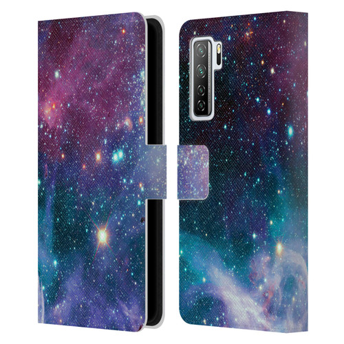 Haroulita Fantasy 2 Space Nebula Leather Book Wallet Case Cover For Huawei Nova 7 SE/P40 Lite 5G
