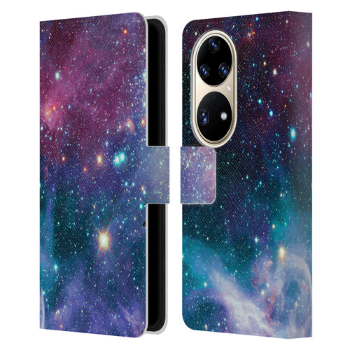 Haroulita Fantasy 2 Space Nebula Leather Book Wallet Case Cover For Huawei P50 Pro