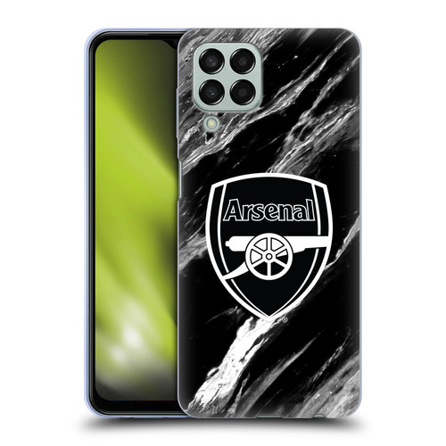 Arsenal FC Crest Patterns Marble Soft Gel Case for Samsung Galaxy M33 (2022)