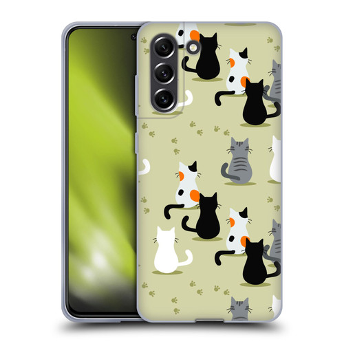 Haroulita Cats And Dogs Cats Soft Gel Case for Samsung Galaxy S21 FE 5G