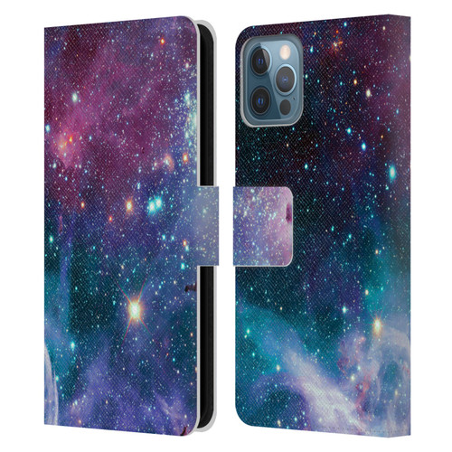 Haroulita Fantasy 2 Space Nebula Leather Book Wallet Case Cover For Apple iPhone 12 / iPhone 12 Pro