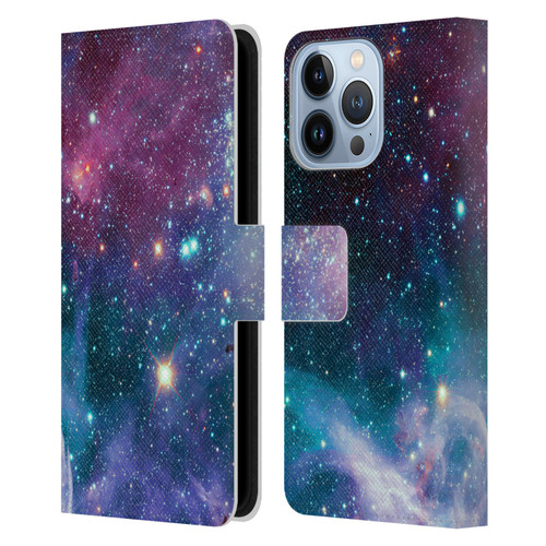 Haroulita Fantasy 2 Space Nebula Leather Book Wallet Case Cover For Apple iPhone 13 Pro