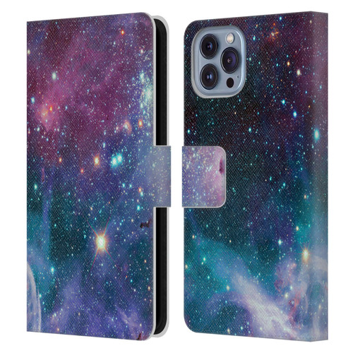 Haroulita Fantasy 2 Space Nebula Leather Book Wallet Case Cover For Apple iPhone 14