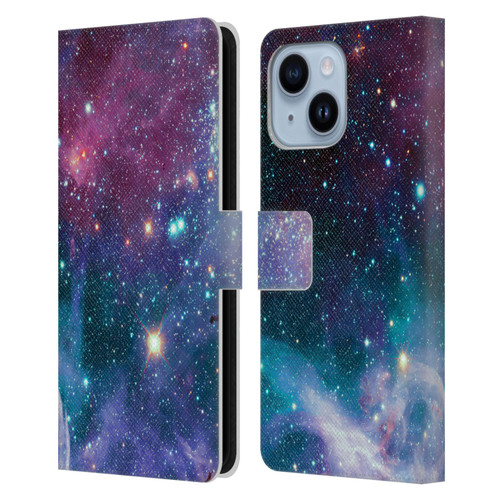Haroulita Fantasy 2 Space Nebula Leather Book Wallet Case Cover For Apple iPhone 14 Plus