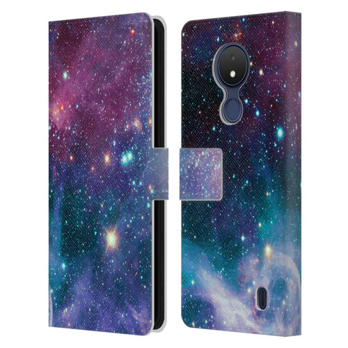 Haroulita Fantasy 2 Space Nebula Leather Book Wallet Case Cover For Nokia C21