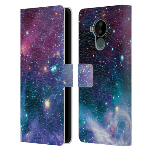 Haroulita Fantasy 2 Space Nebula Leather Book Wallet Case Cover For Nokia C30