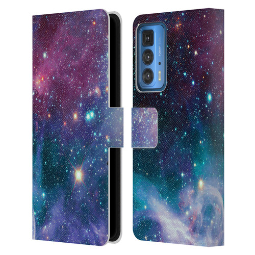 Haroulita Fantasy 2 Space Nebula Leather Book Wallet Case Cover For Motorola Edge 20 Pro