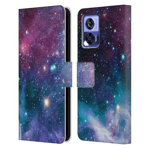 Haroulita Fantasy 2 Space Nebula Leather Book Wallet Case Cover For Motorola Edge 30 Neo 5G
