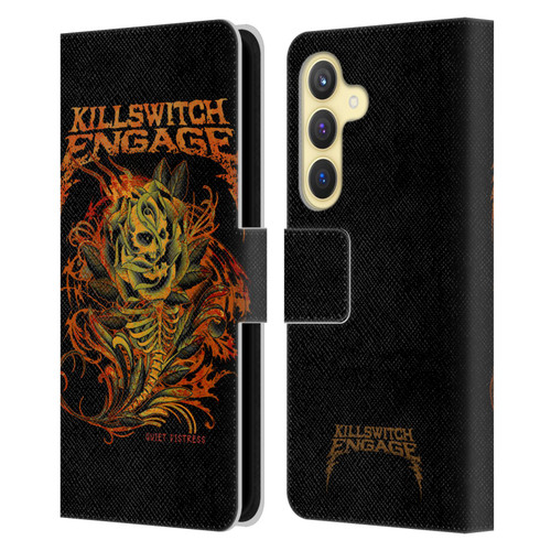 Killswitch Engage Band Art Quiet Distress Leather Book Wallet Case Cover For Samsung Galaxy S24 5G