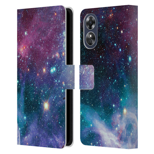Haroulita Fantasy 2 Space Nebula Leather Book Wallet Case Cover For OPPO A17