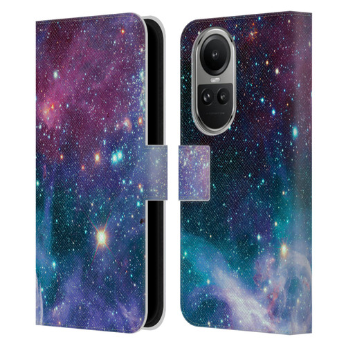 Haroulita Fantasy 2 Space Nebula Leather Book Wallet Case Cover For OPPO Reno10 5G / Reno10 Pro 5G