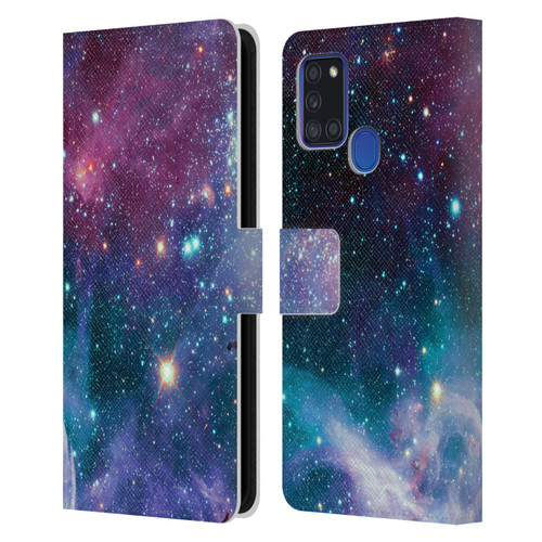 Haroulita Fantasy 2 Space Nebula Leather Book Wallet Case Cover For Samsung Galaxy A21s (2020)