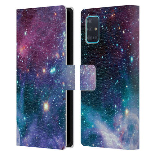 Haroulita Fantasy 2 Space Nebula Leather Book Wallet Case Cover For Samsung Galaxy A51 (2019)