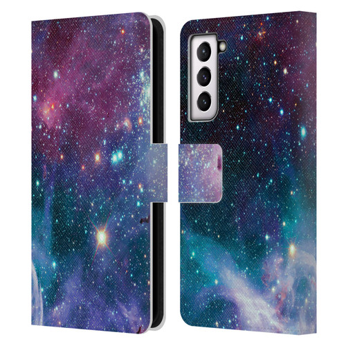 Haroulita Fantasy 2 Space Nebula Leather Book Wallet Case Cover For Samsung Galaxy S21 5G
