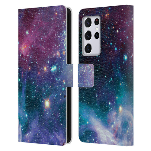 Haroulita Fantasy 2 Space Nebula Leather Book Wallet Case Cover For Samsung Galaxy S21 Ultra 5G