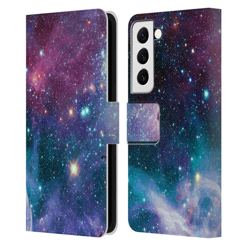 Haroulita Fantasy 2 Space Nebula Leather Book Wallet Case Cover For Samsung Galaxy S22 5G