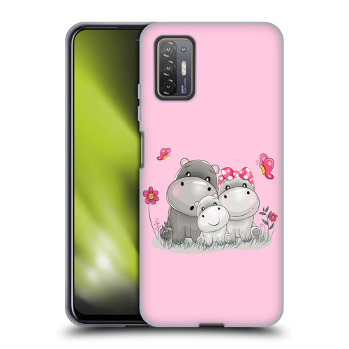Haroulita Forest Hippo Family Soft Gel Case for HTC Desire 21 Pro 5G