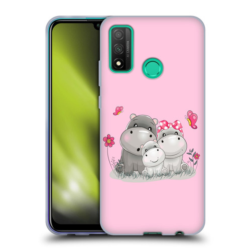 Haroulita Forest Hippo Family Soft Gel Case for Huawei P Smart (2020)