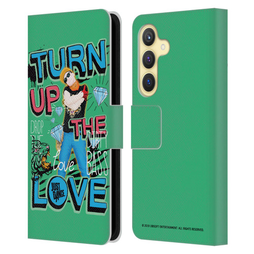 Just Dance Artwork Compositions Drop The Beat Leather Book Wallet Case Cover For Samsung Galaxy S24 5G
