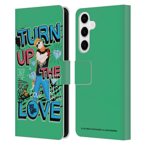 Just Dance Artwork Compositions Drop The Beat Leather Book Wallet Case Cover For Samsung Galaxy S24+ 5G