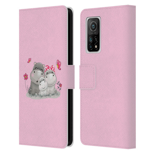 Haroulita Forest Hippo Family Leather Book Wallet Case Cover For Xiaomi Mi 10T 5G