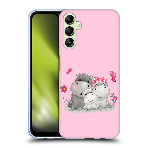 Haroulita Forest Hippo Family Soft Gel Case for Samsung Galaxy A14 5G