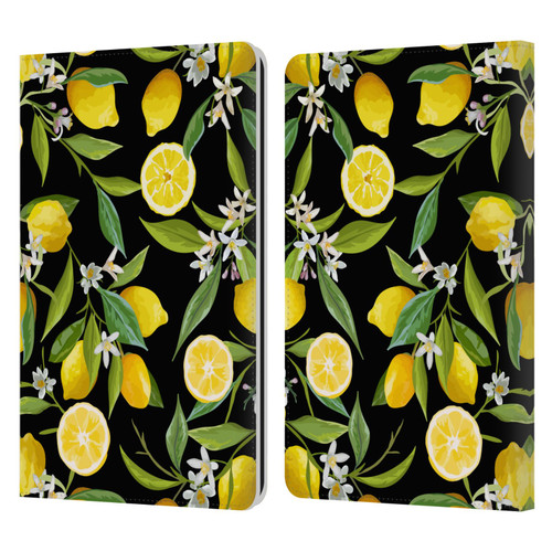 Haroulita Fruits Flowers And Lemons Leather Book Wallet Case Cover For Amazon Kindle Paperwhite 1 / 2 / 3