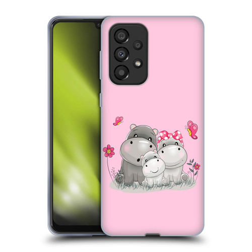 Haroulita Forest Hippo Family Soft Gel Case for Samsung Galaxy A33 5G (2022)