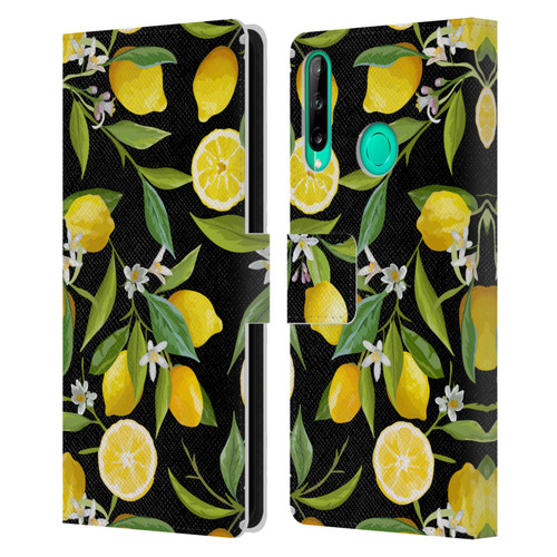 Haroulita Fruits Flowers And Lemons Leather Book Wallet Case Cover For Huawei P40 lite E