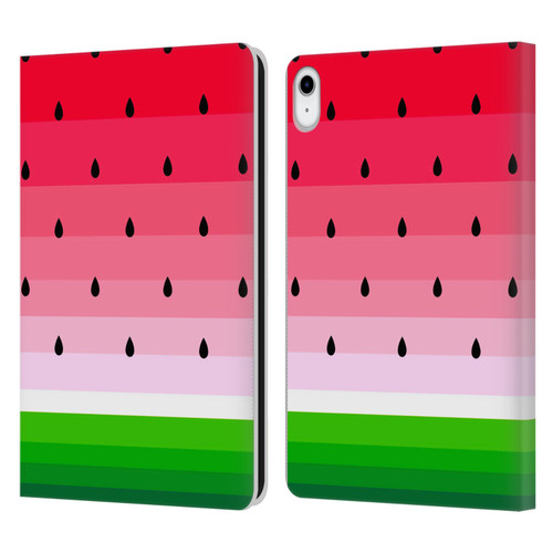 Haroulita Fruits Watermelon Leather Book Wallet Case Cover For Apple iPad 10.9 2022/2025