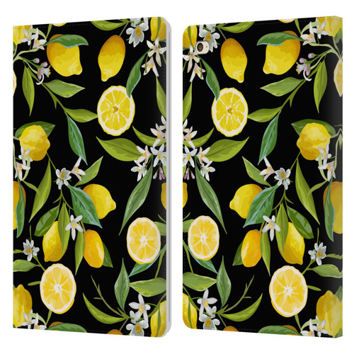 Haroulita Fruits Flowers And Lemons Leather Book Wallet Case Cover For Apple iPad mini 4