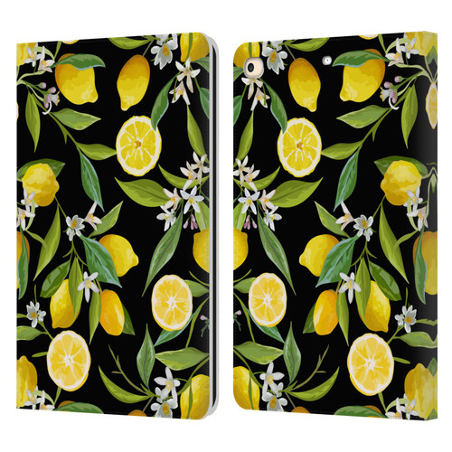 Haroulita Fruits Flowers And Lemons Leather Book Wallet Case Cover For Apple iPad 9.7 2017 / iPad 9.7 2018
