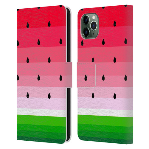 Haroulita Fruits Watermelon Leather Book Wallet Case Cover For Apple iPhone 11 Pro Max