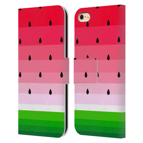 Haroulita Fruits Watermelon Leather Book Wallet Case Cover For Apple iPhone 6 / iPhone 6s