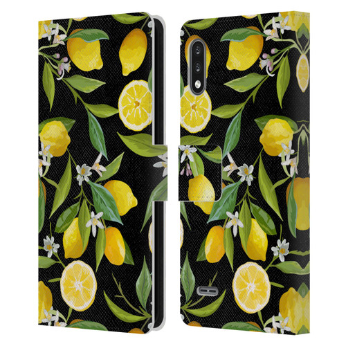 Haroulita Fruits Flowers And Lemons Leather Book Wallet Case Cover For LG K22
